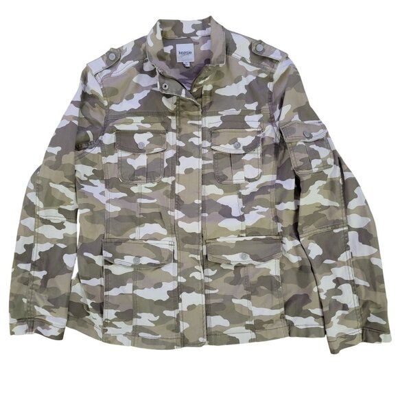 Kensie Jeans Jackets & Blazers - Kensie Jeans Camouflage Military Style Jacket L Cotton/Spandex